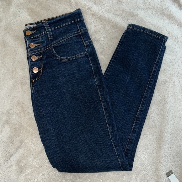 Judy Blue Los Angeles Dark Wash High Rise Button Fly Skinny Jean - Size 1 - Picture 4 of 7